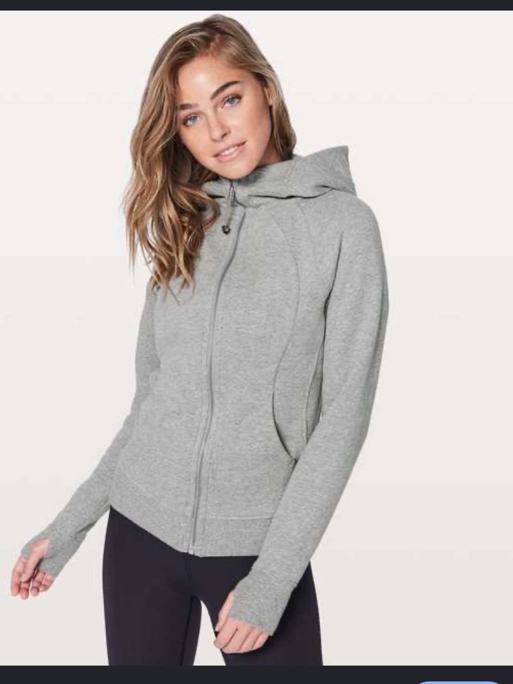lululemon athletica Grey Heather Scuba Hoodie